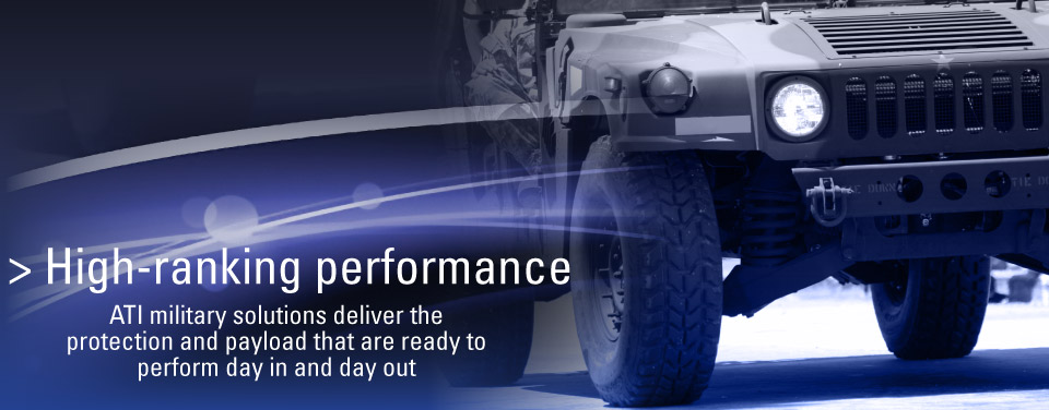 High-ranking performance: ATI military solutions deliver the protection and payload that are ready to perform day in and day out